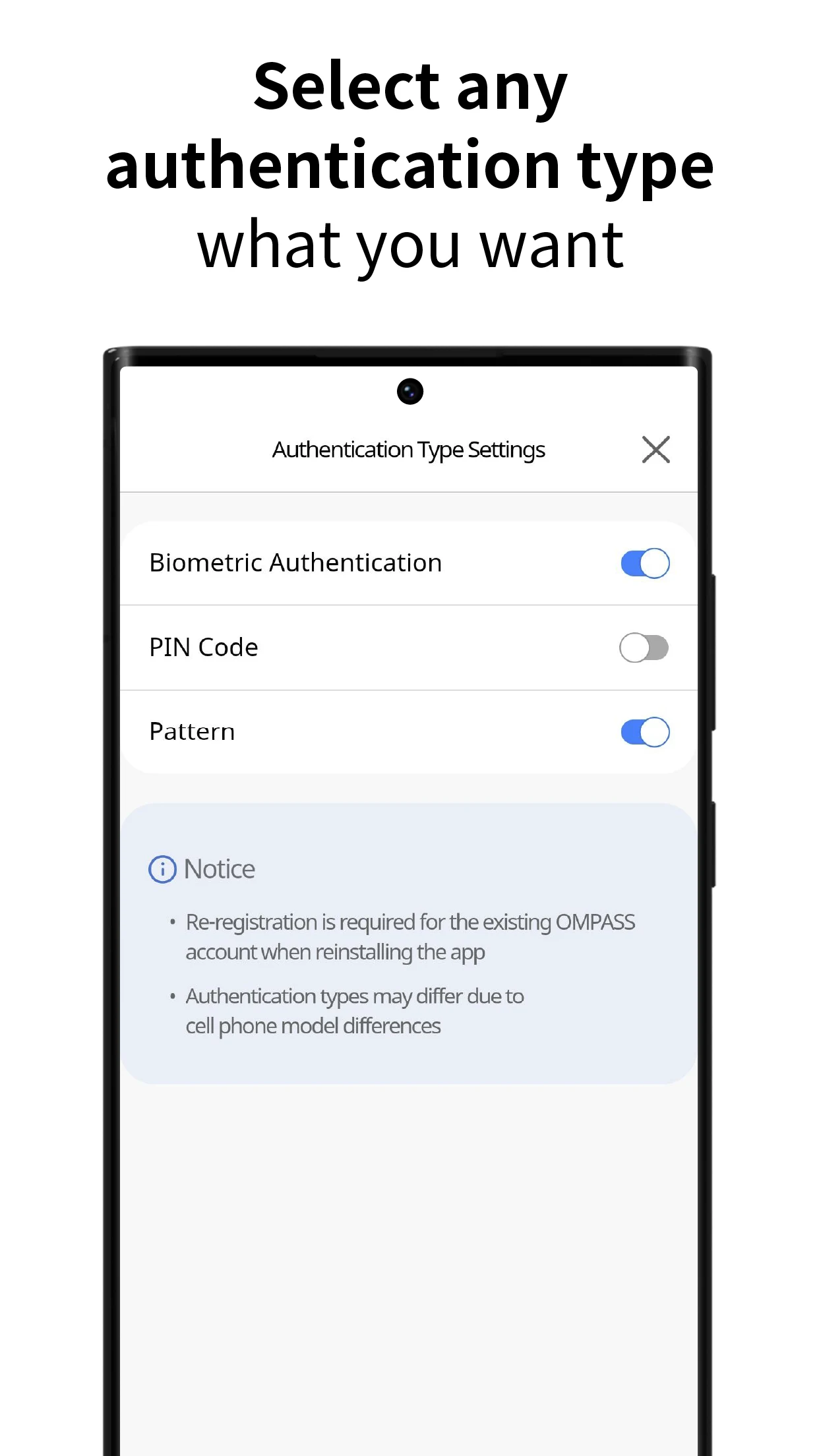 OMPASS - simple authentication screenshot